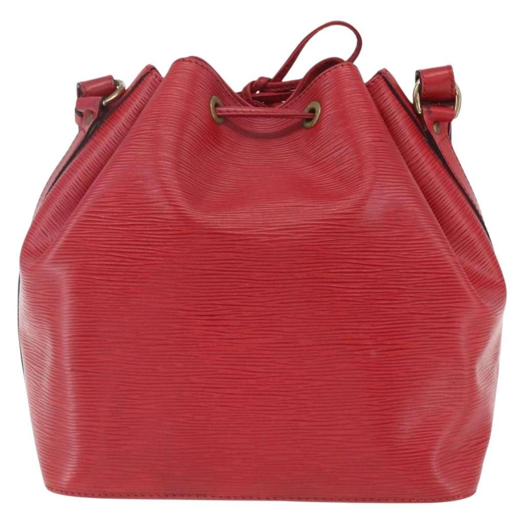 Louis Vuitton Petit Noe Handbag Red Leather Good condition - Back View