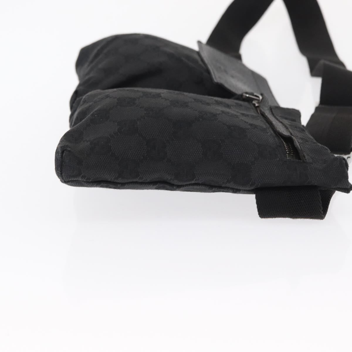 Gucci Vintage Double Belt Bag Black Canvas Good condition - Inside View