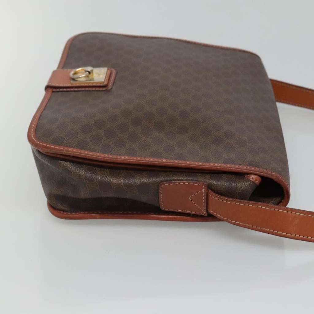 Celine Vintage Macadam Shoulder Bag Brown Canvas Good condition - Inside View