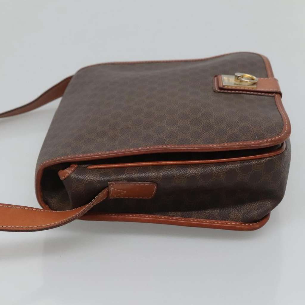 Celine Vintage Macadam Shoulder Bag Brown Canvas Good condition - Model View