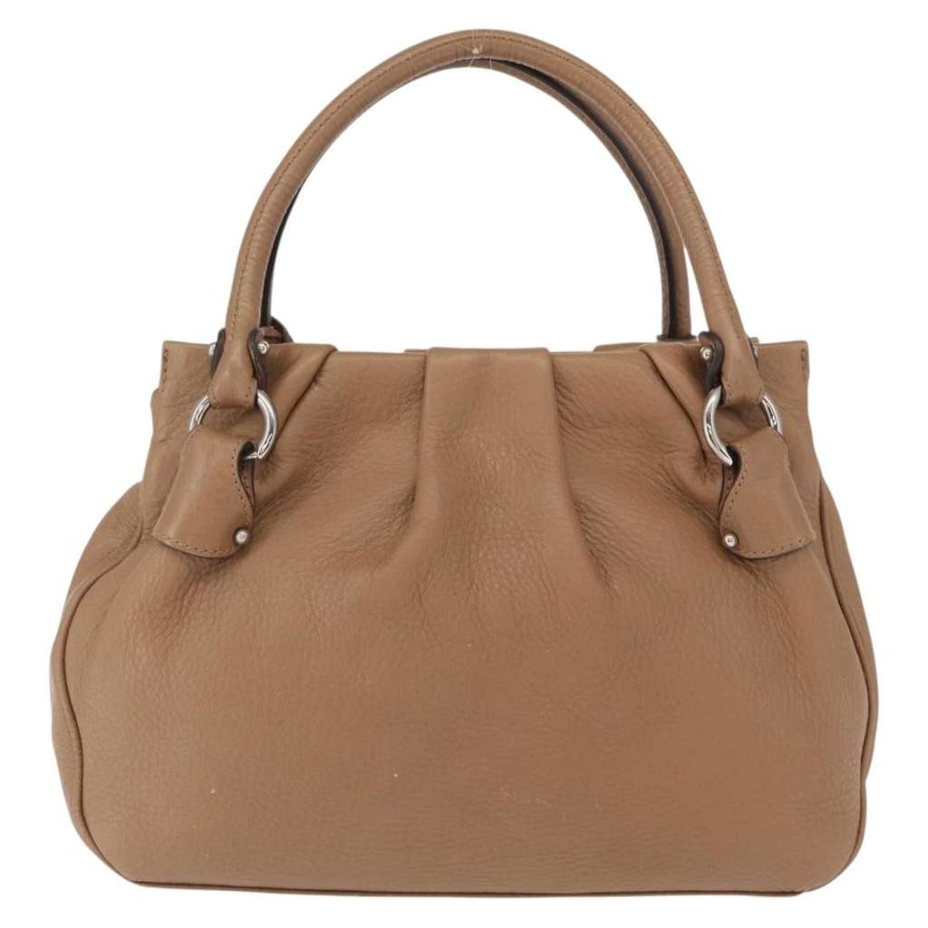 Salvatore Ferragamo Gancini handbag Brown Leather Good condition - Back View