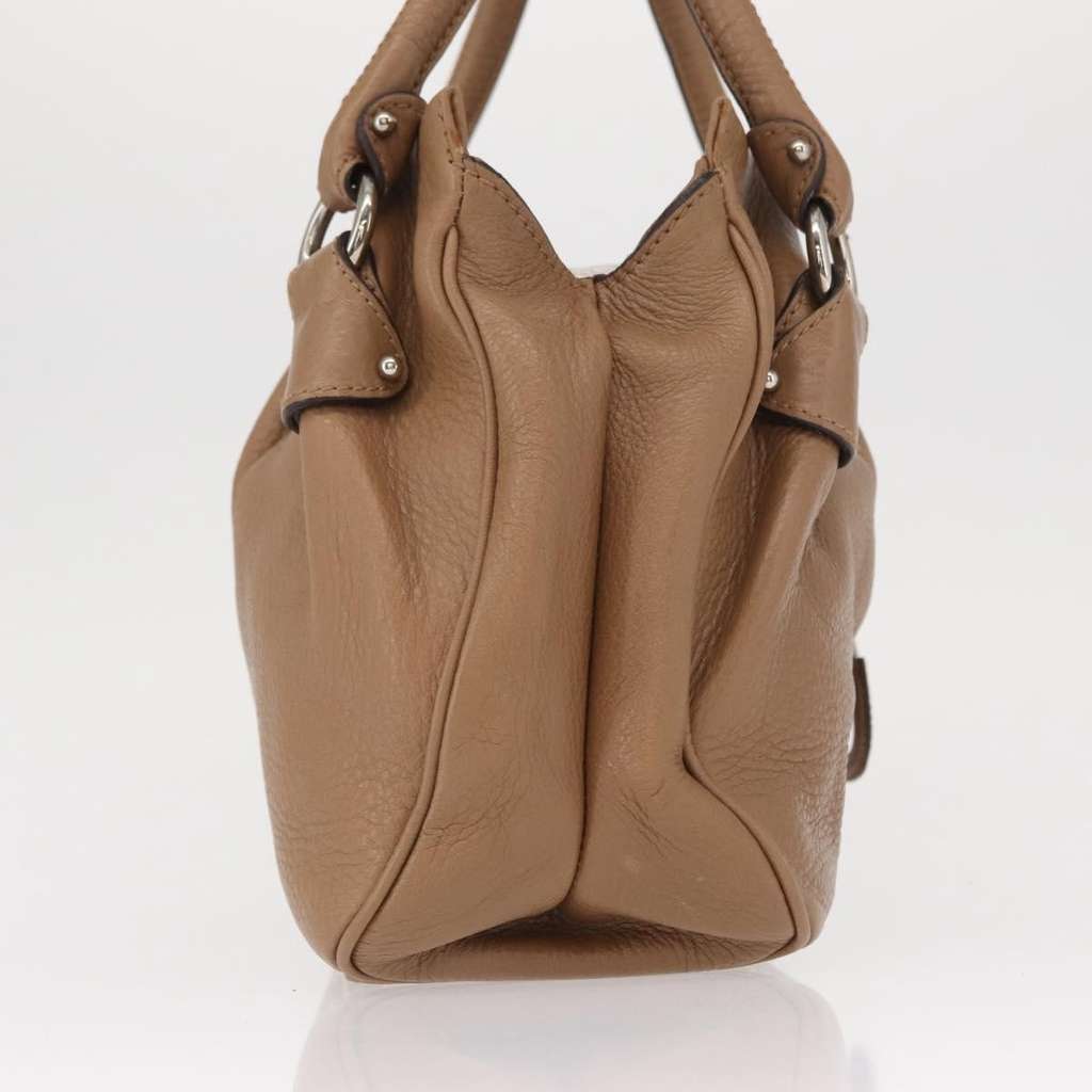 Salvatore Ferragamo Gancini handbag Brown Leather Good condition - Model View