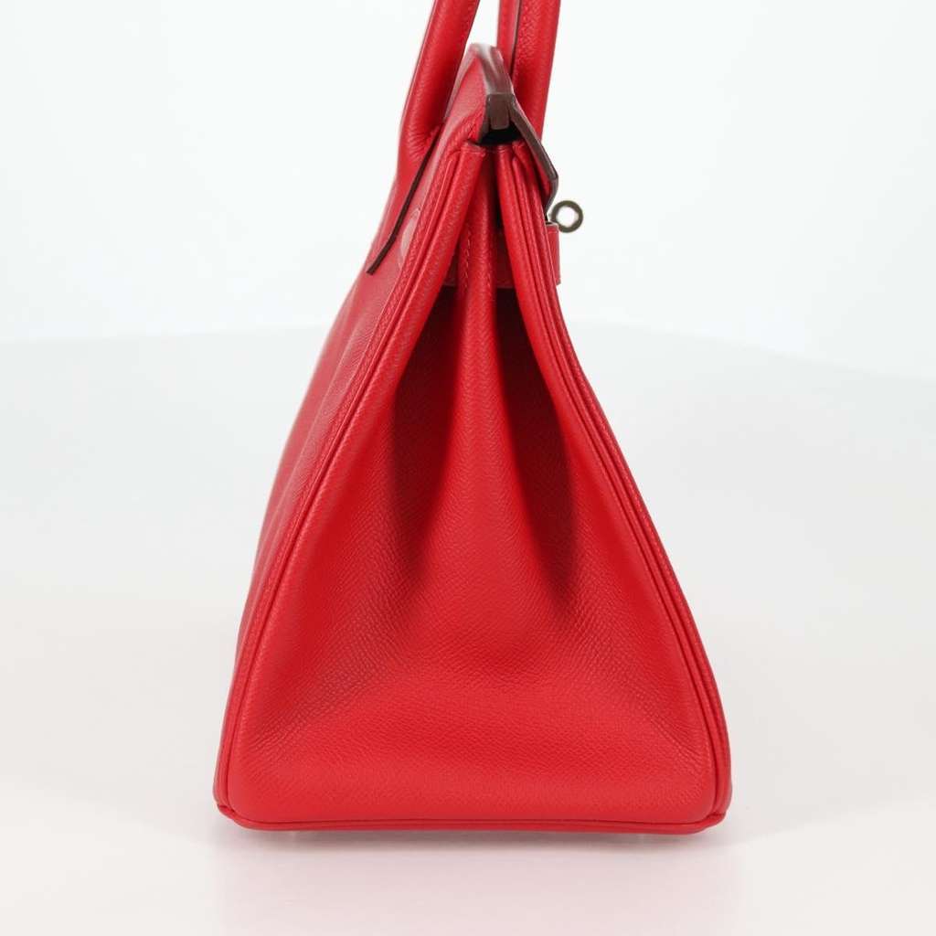 Hermès Birkin Handbag Red Leather Very good condition - Model View