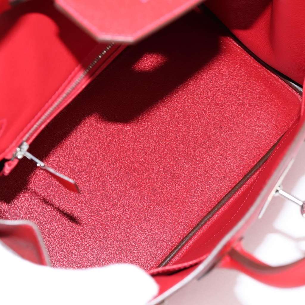 Hermès Birkin Handbag Red Leather Very good condition - Box View