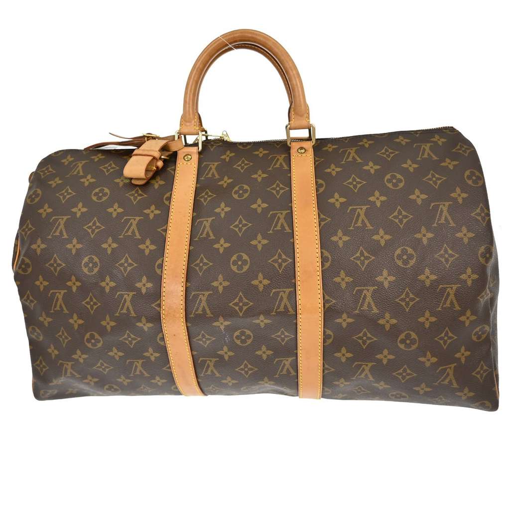 Louis Vuitton Keepall Bag Brown Canvas Good condition - Back View