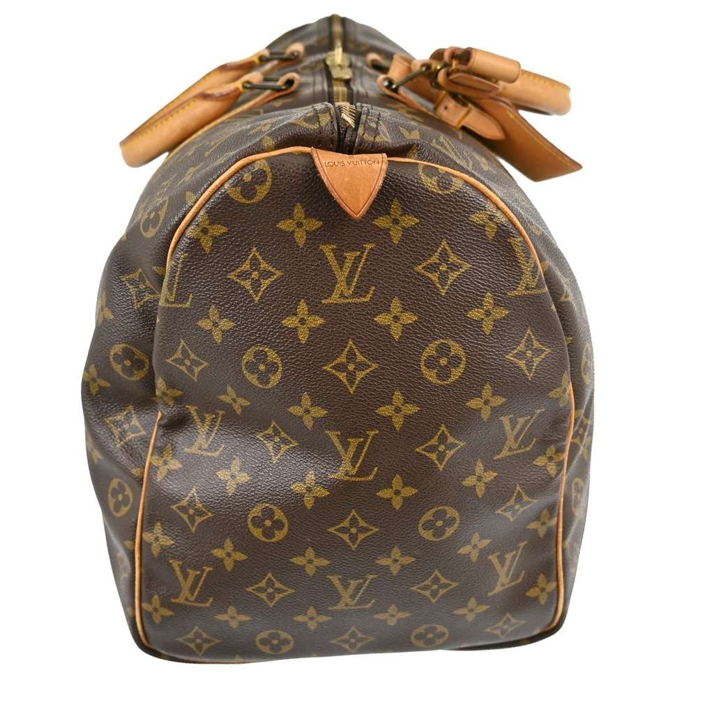 Louis Vuitton Keepall Bag Brown Canvas Fair condition - Model View