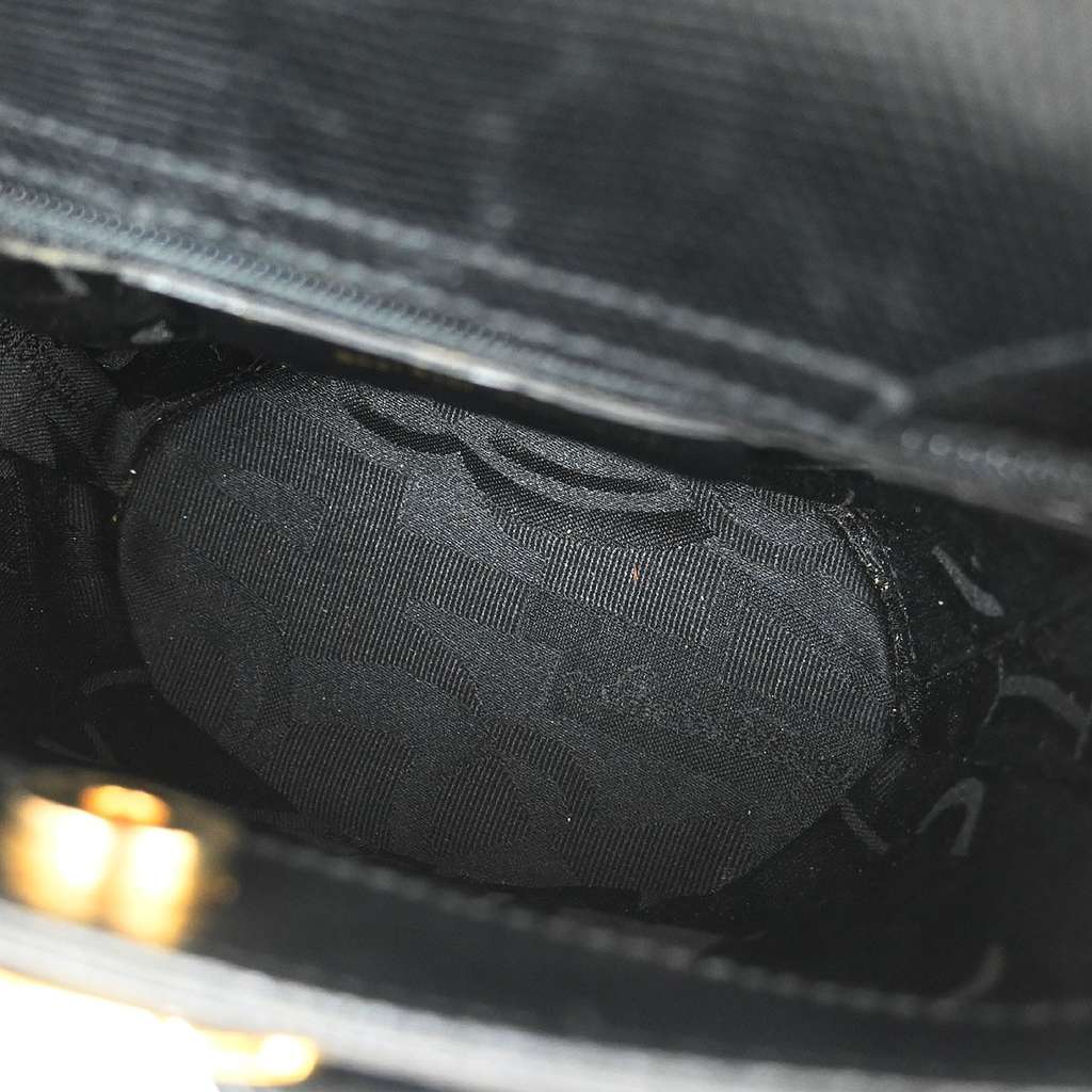 Salvatore Ferragamo Vara Bow Top Handle Bucket Bag Black Leather Good condition - Inside View