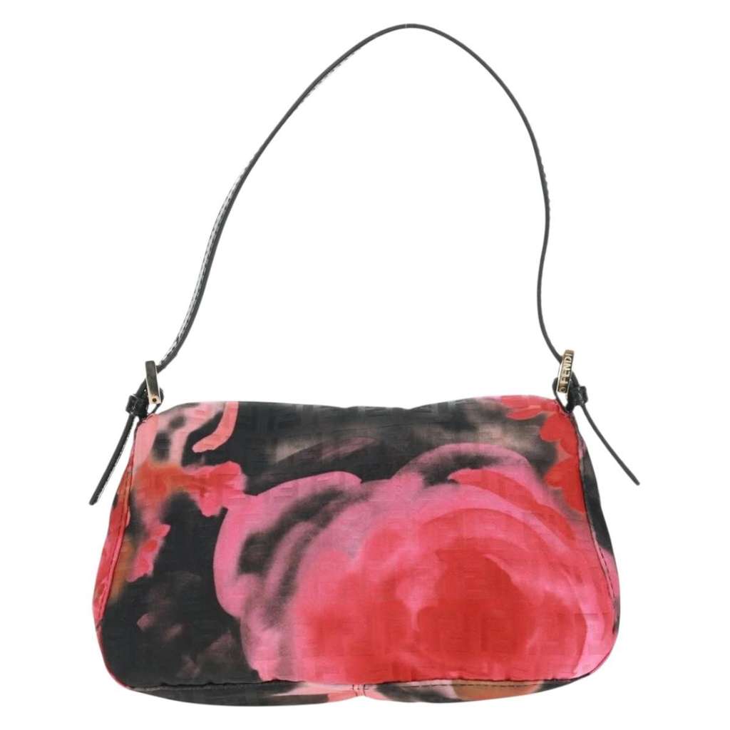 Fendi Baguette Bag Red Canvas Very good condition - Back View