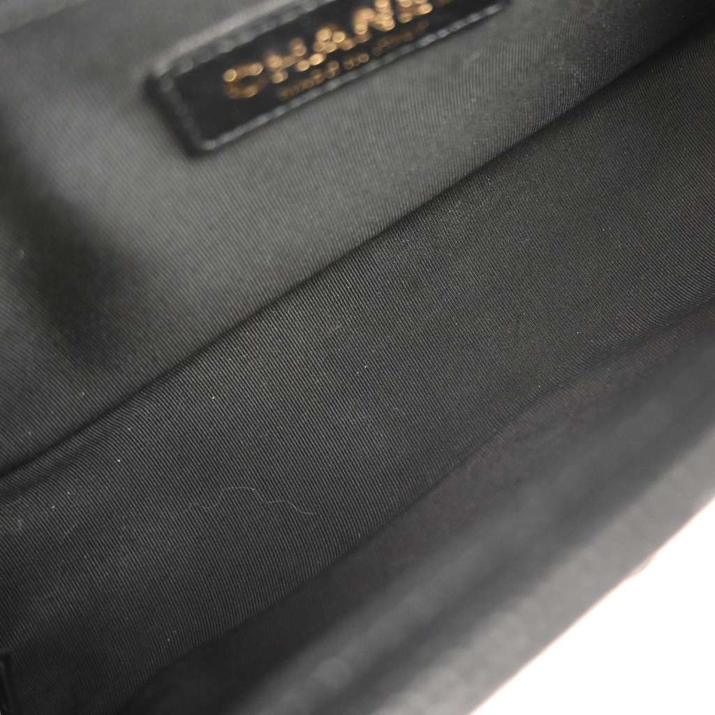 Chanel Boy Flap Bag Black Leather Good condition - Inside View