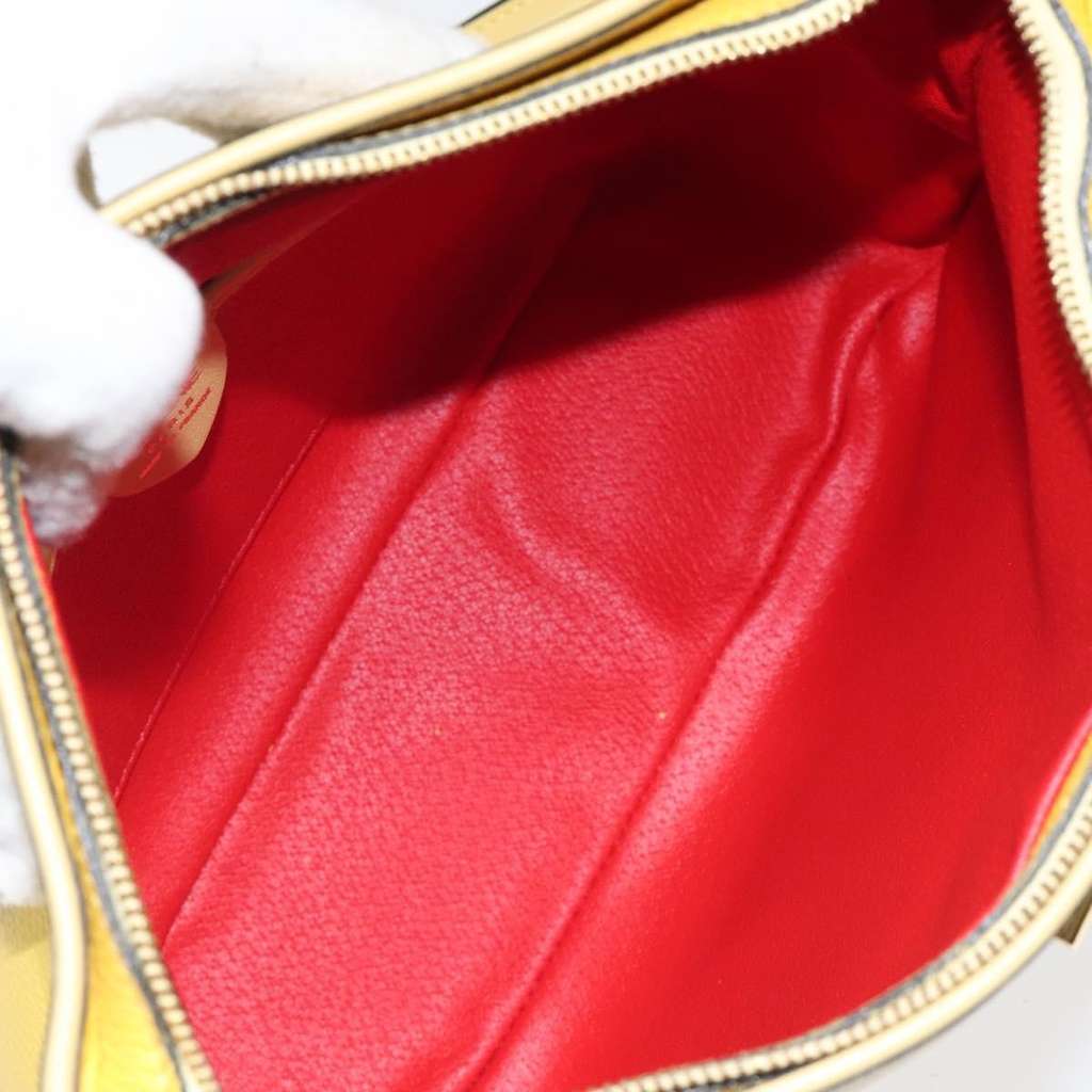 Celine Vintage Shoulder Bag Yellow Leather Good condition - Box View