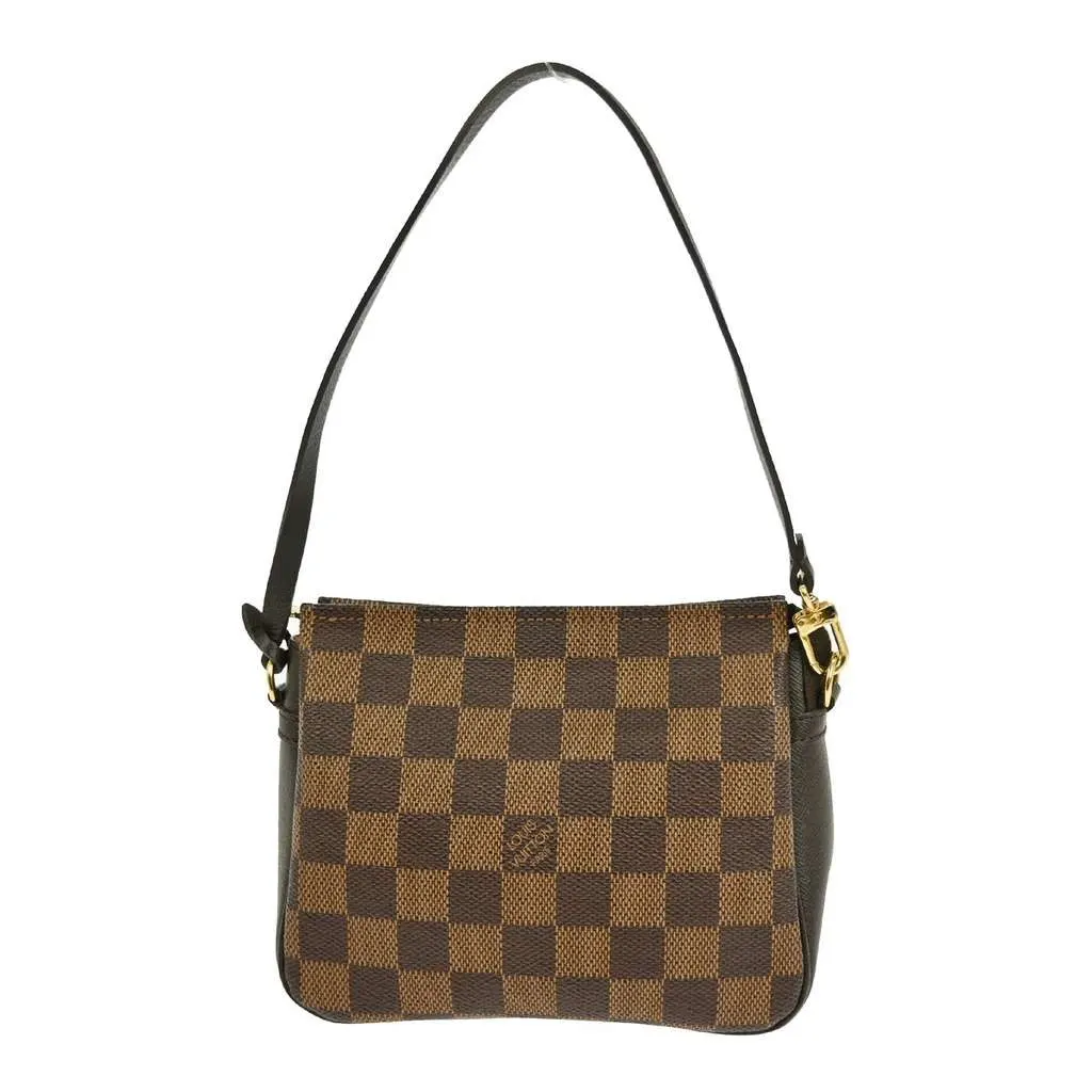 Louis Vuitton Trousse Make Up Bag Brown Canvas Good - Back View