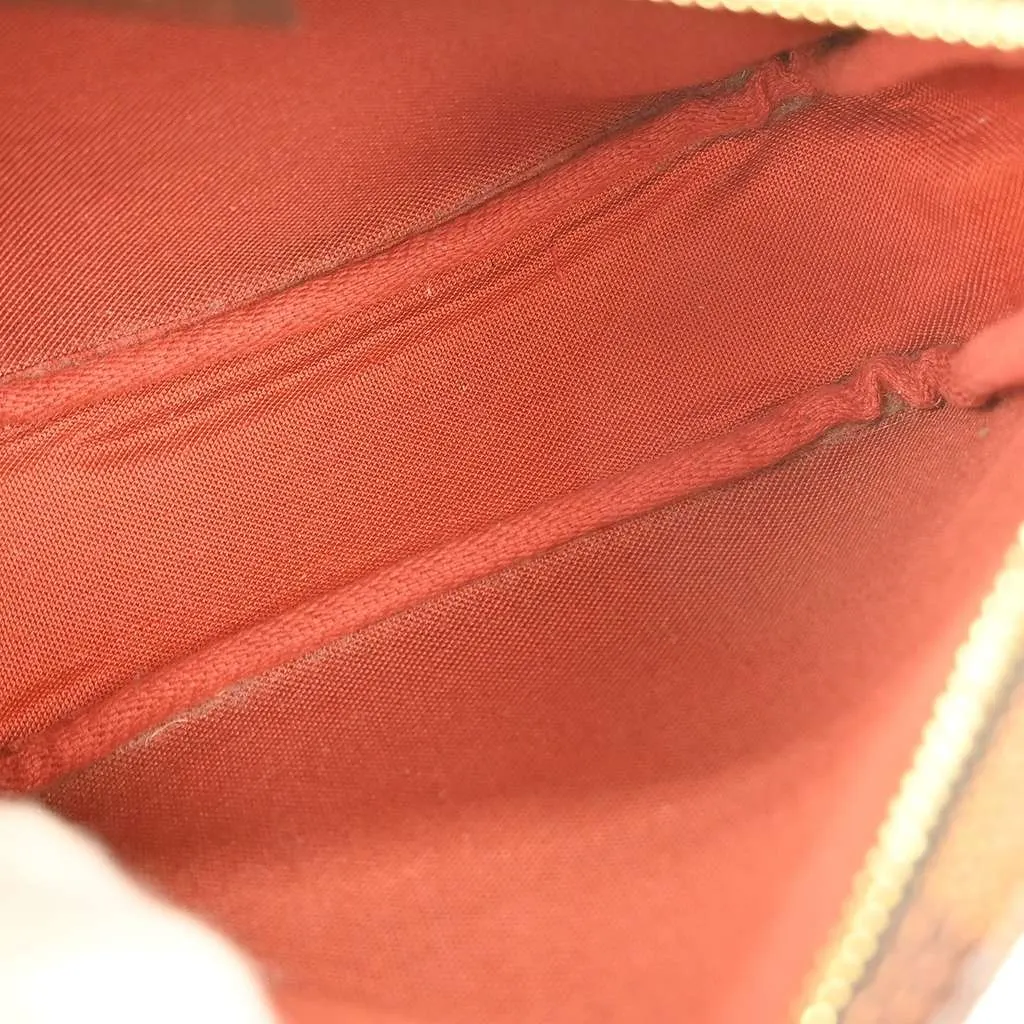Louis Vuitton Trousse Make Up Bag Brown Canvas Good - Inside View