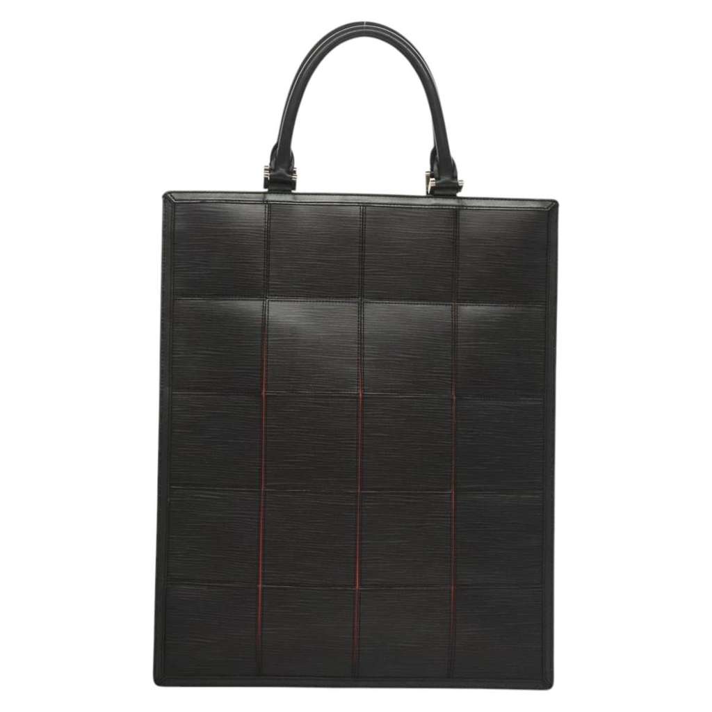 Louis Vuitton Epi Stretch Silver Fizz handbag Black Leather Good condition - Back View