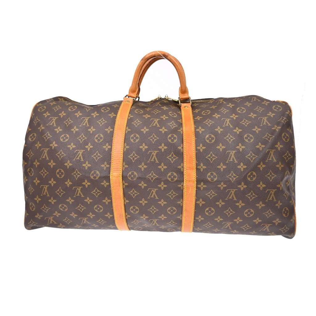 Louis Vuitton Keepall Bag Brown Canvas Fair condition - Back View