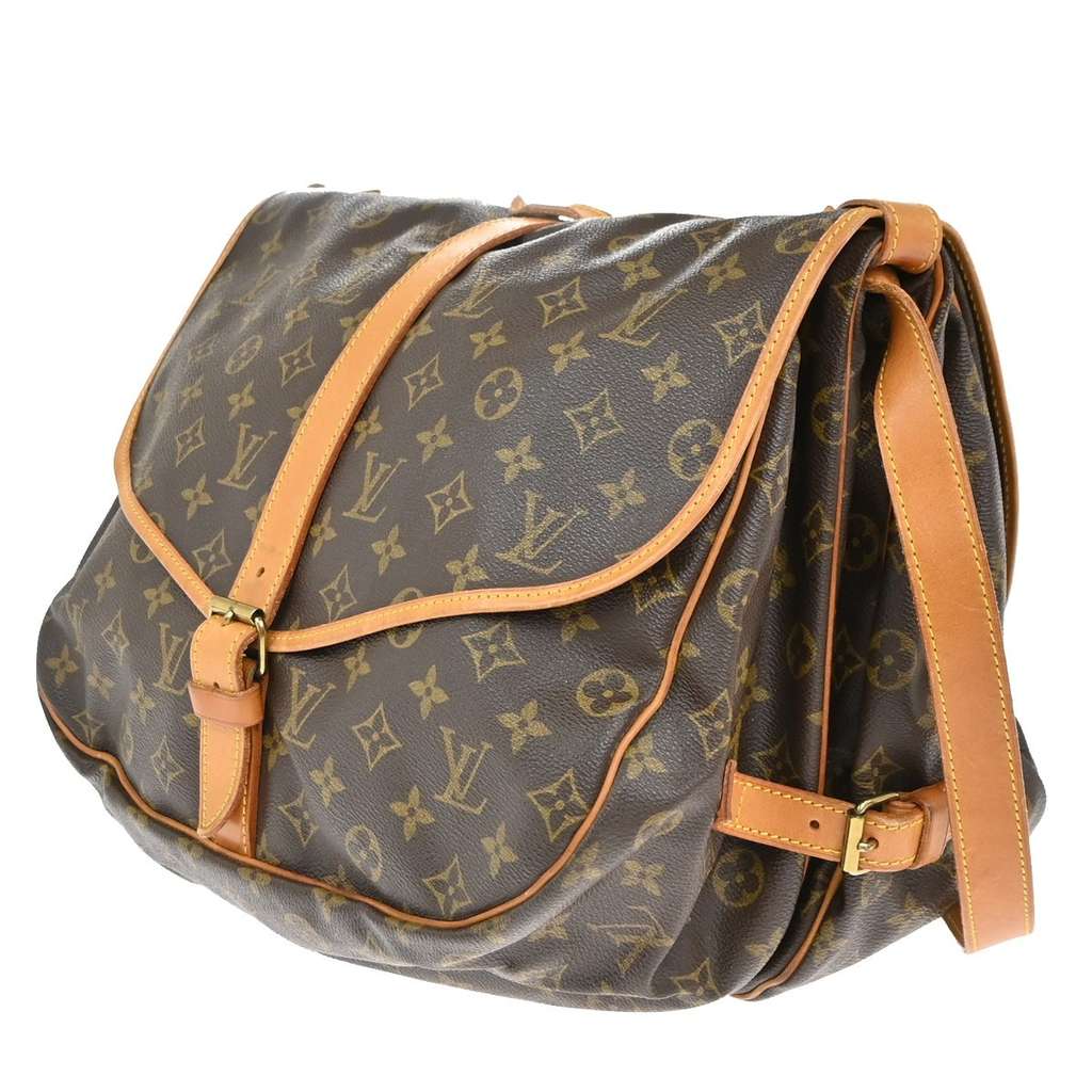 Louis Vuitton Saumur Handbag Brown Canvas Good condition - Inside View