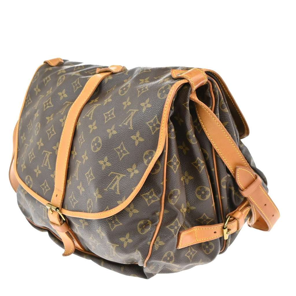 Louis Vuitton Saumur Handbag Brown Canvas Good condition - Model View