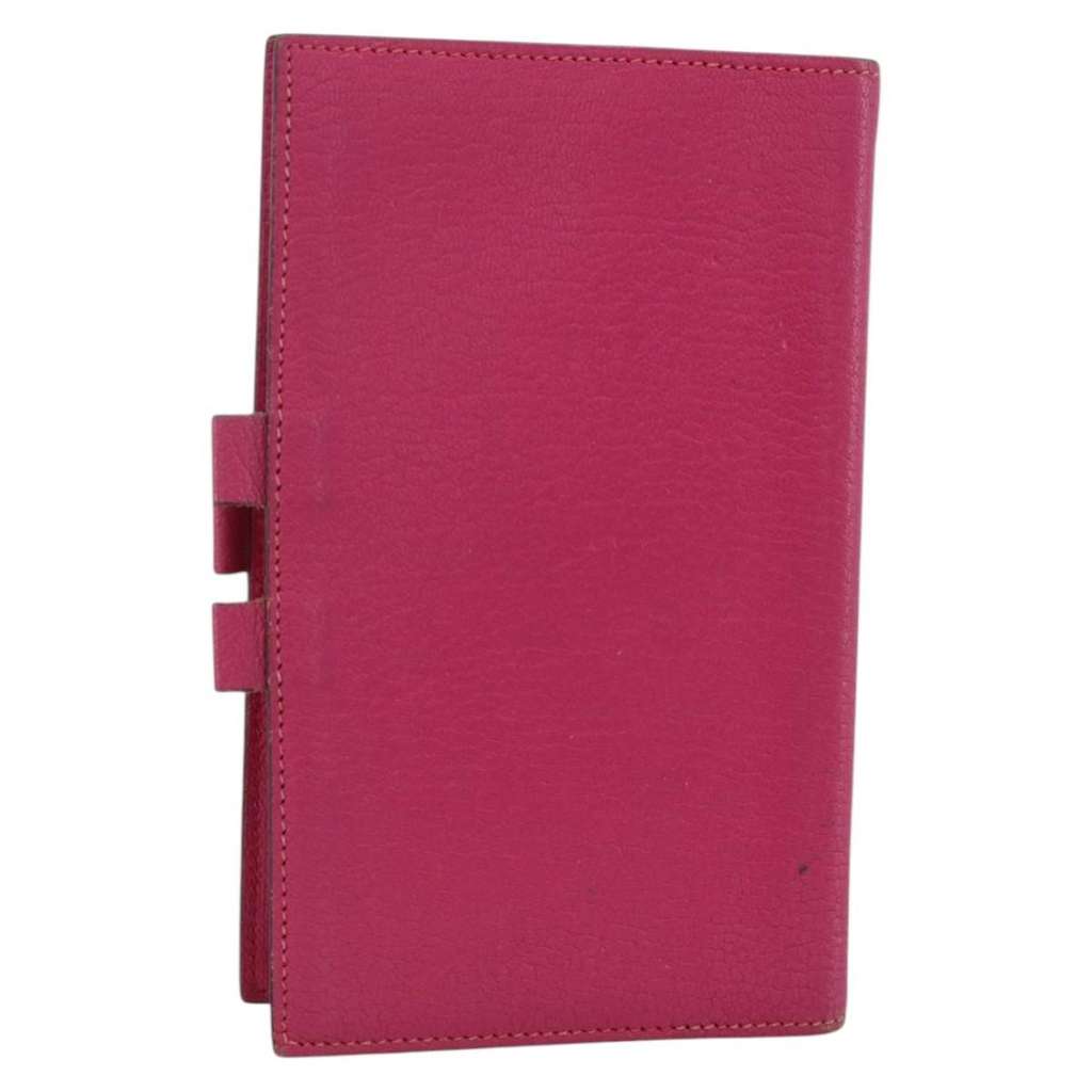 Hermès Agenda A6 Day Planner Housse Pink Leather Fair condition - Back View