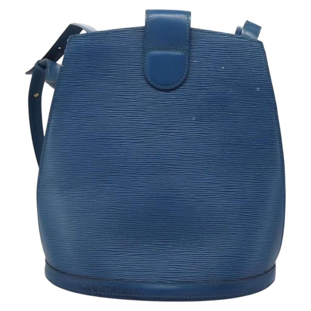 Louis Vuitton Cluny Shoulder Bag Blue Leather Good condition - Back View