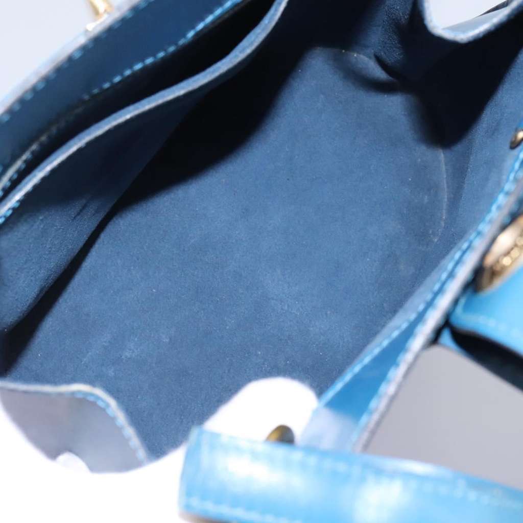Louis Vuitton Cluny Shoulder Bag Blue Leather Good condition - Box View