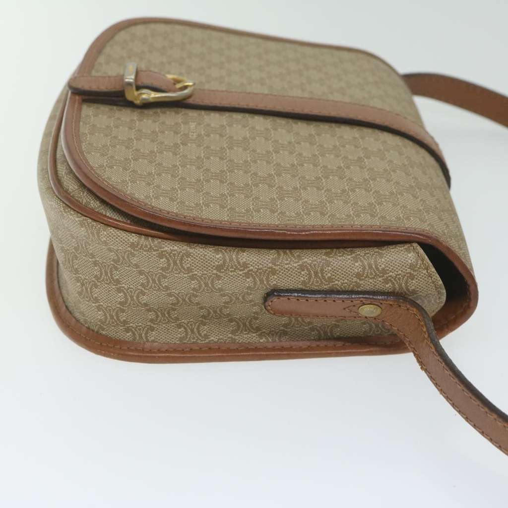 Celine Vintage Macadam Shoulder Bag Beige Canvas Fair condition - Inside View