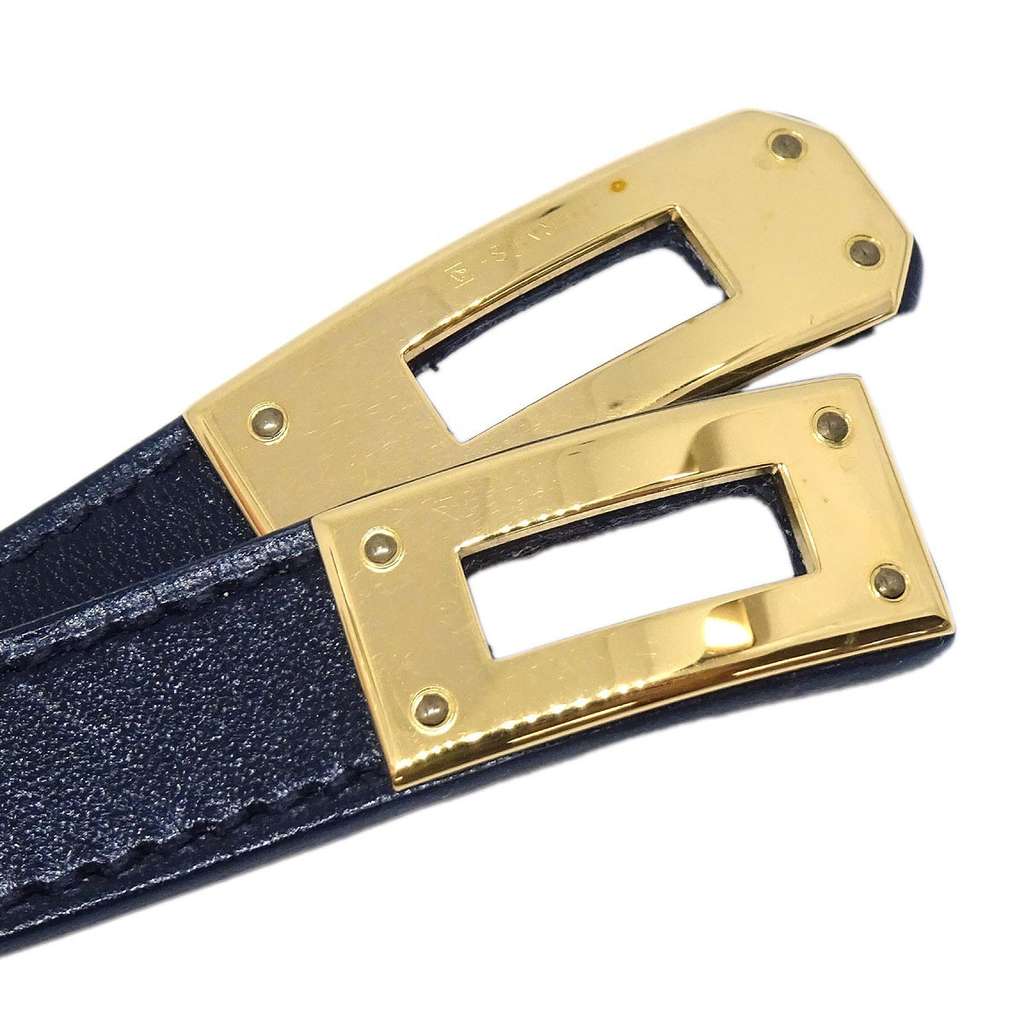 Hermès Kelly Double Tour Bracelet Black Leather Good condition - Back View