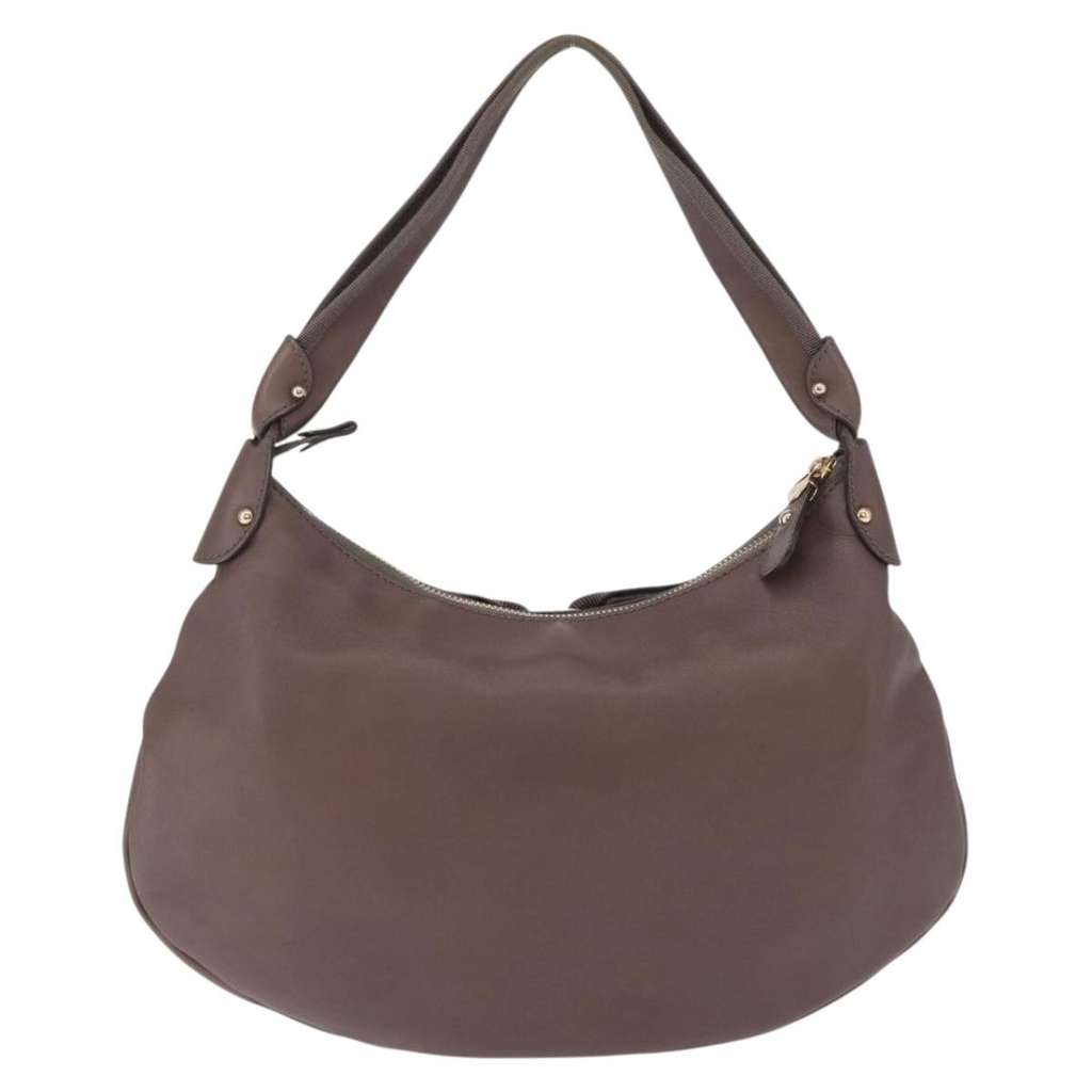 Salvatore Ferragamo Vala Handbag Brown Leather Good condition - Back View