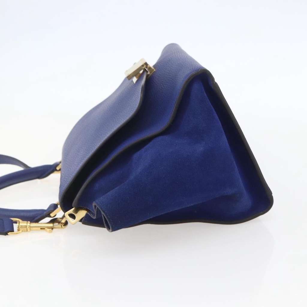 Celine Trapeze Bag Blue Leather Good condition - Inside View