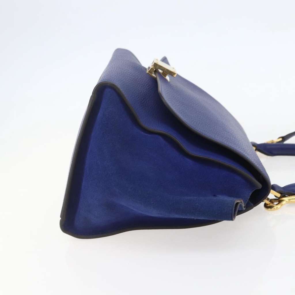 Celine Trapeze Bag Blue Leather Good condition - Model View
