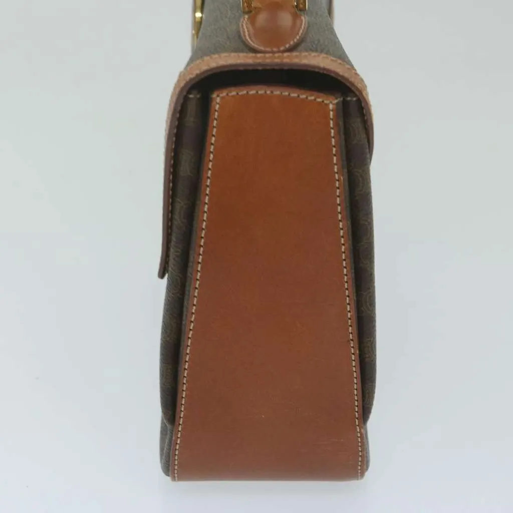 Celine Vintage Convertible Top Handle Bag Brown Canvas Fair - Inside View