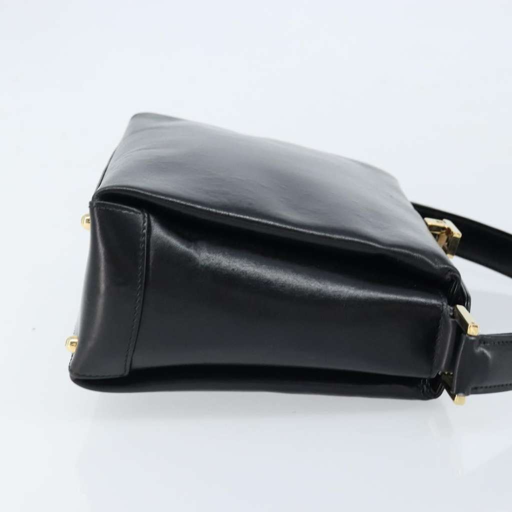 Gucci Vintage Convertible Box Crossbody Bag Black Leather Good condition - Inside View