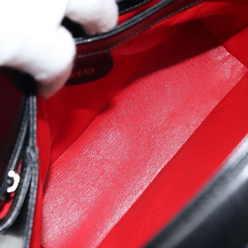 Gucci Vintage Convertible Box Crossbody Bag Black Leather Good condition - Box View