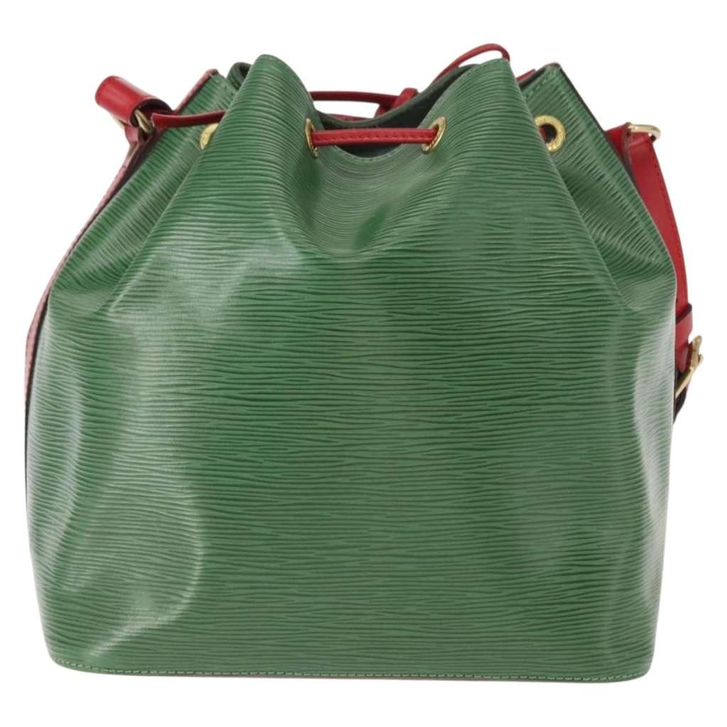 Louis Vuitton Bicolor Petit Noe Handbag Green Leather Good condition - Back View