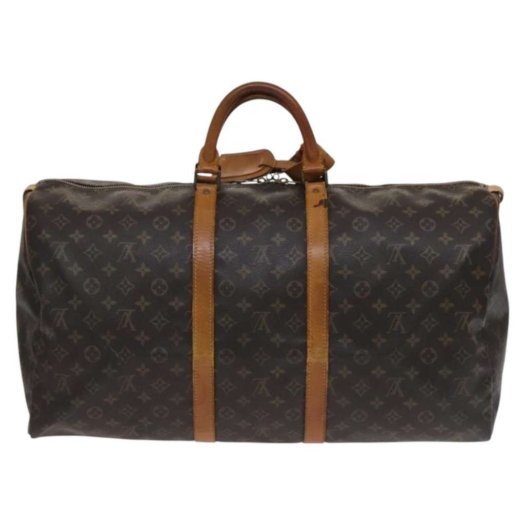 Louis Vuitton Keepall Bag Brown Canvas Fair condition - Back View
