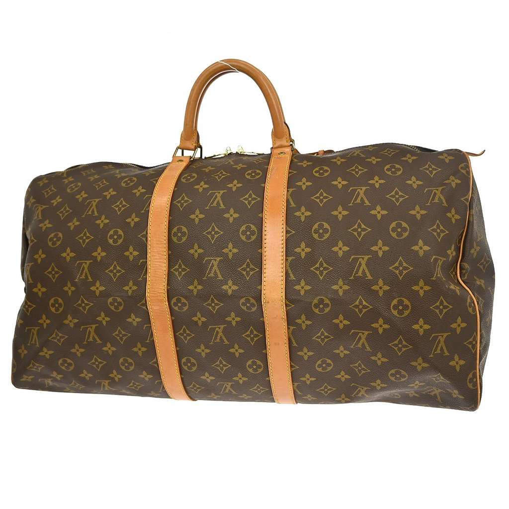 Louis Vuitton Keepall Bag Brown Canvas Good condition - Back View