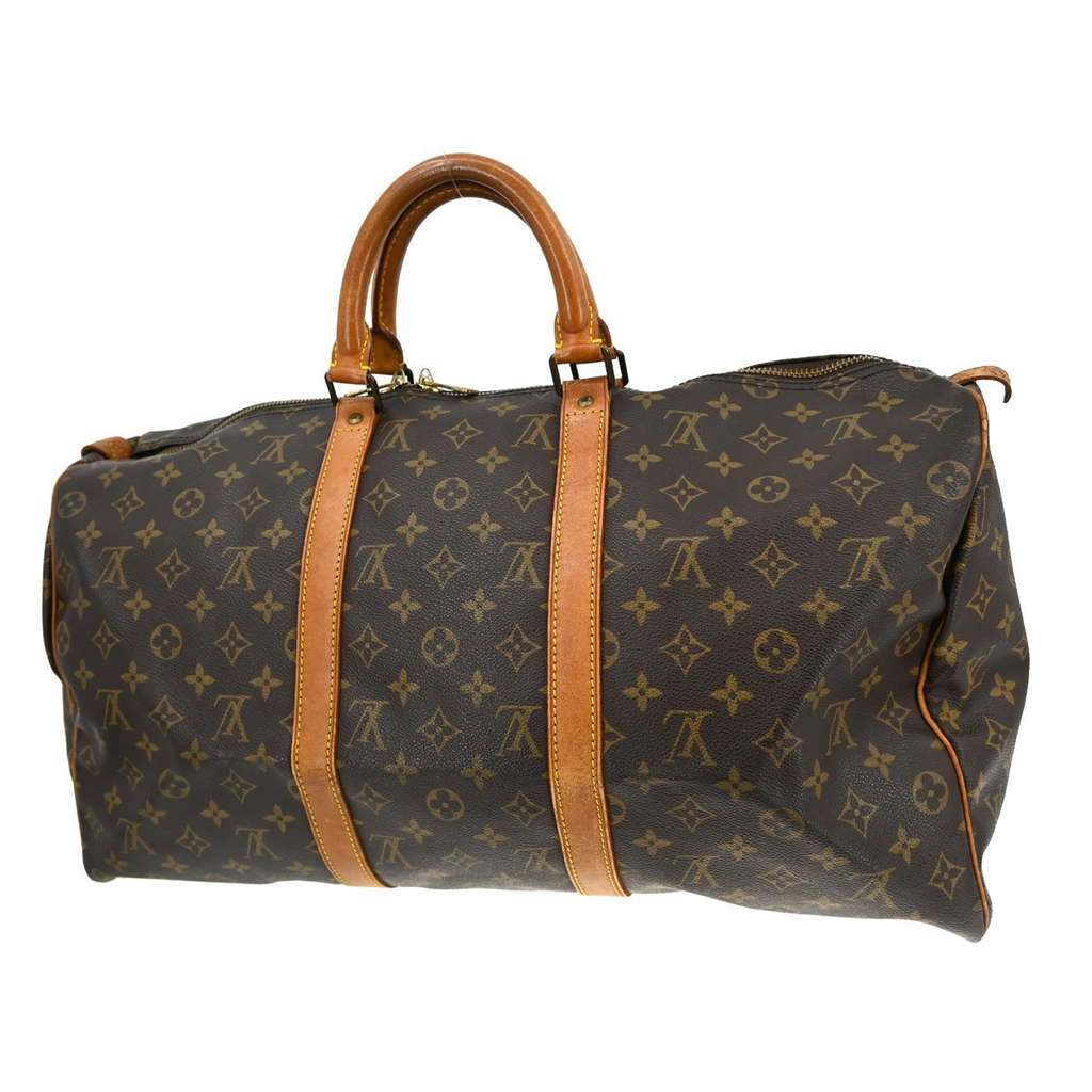 Louis Vuitton Keepall Bag Brown Canvas Fair condition - Back View