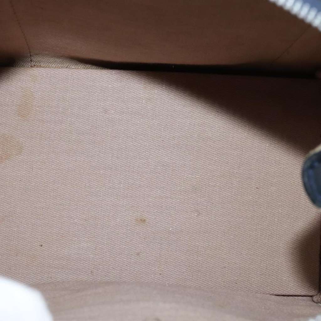 Christian Dior Vintage Zip Shoulder Bag Navy Canvas Good condition - Box View