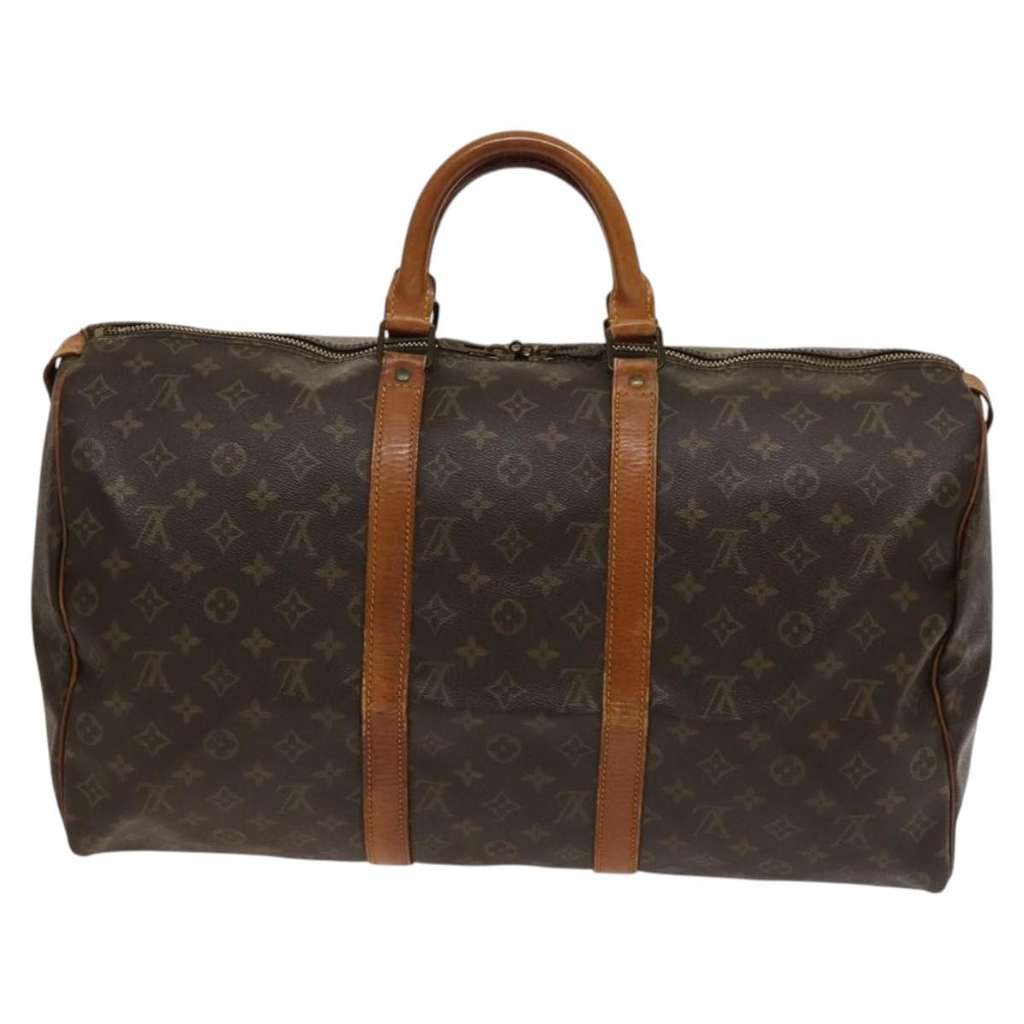 Louis Vuitton Keepall Bag Brown Canvas Good condition - Back View