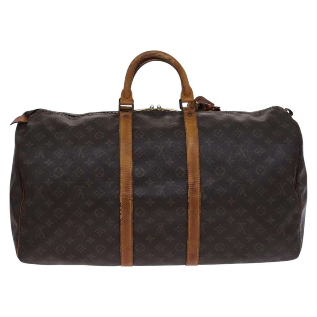 Louis Vuitton Keepall Bag Brown Canvas Fair condition - Back View