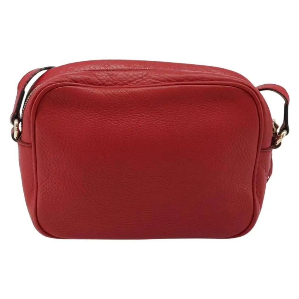 Gucci Soho Disco Crossbody Bag Red Leather Fair - Back View