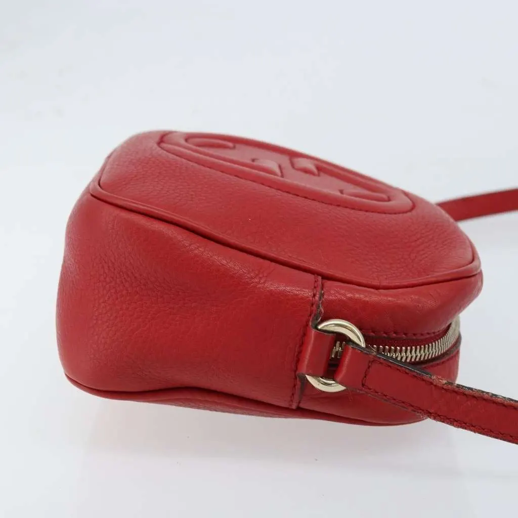 Gucci Soho Disco Crossbody Bag Red Leather Fair - Inside View
