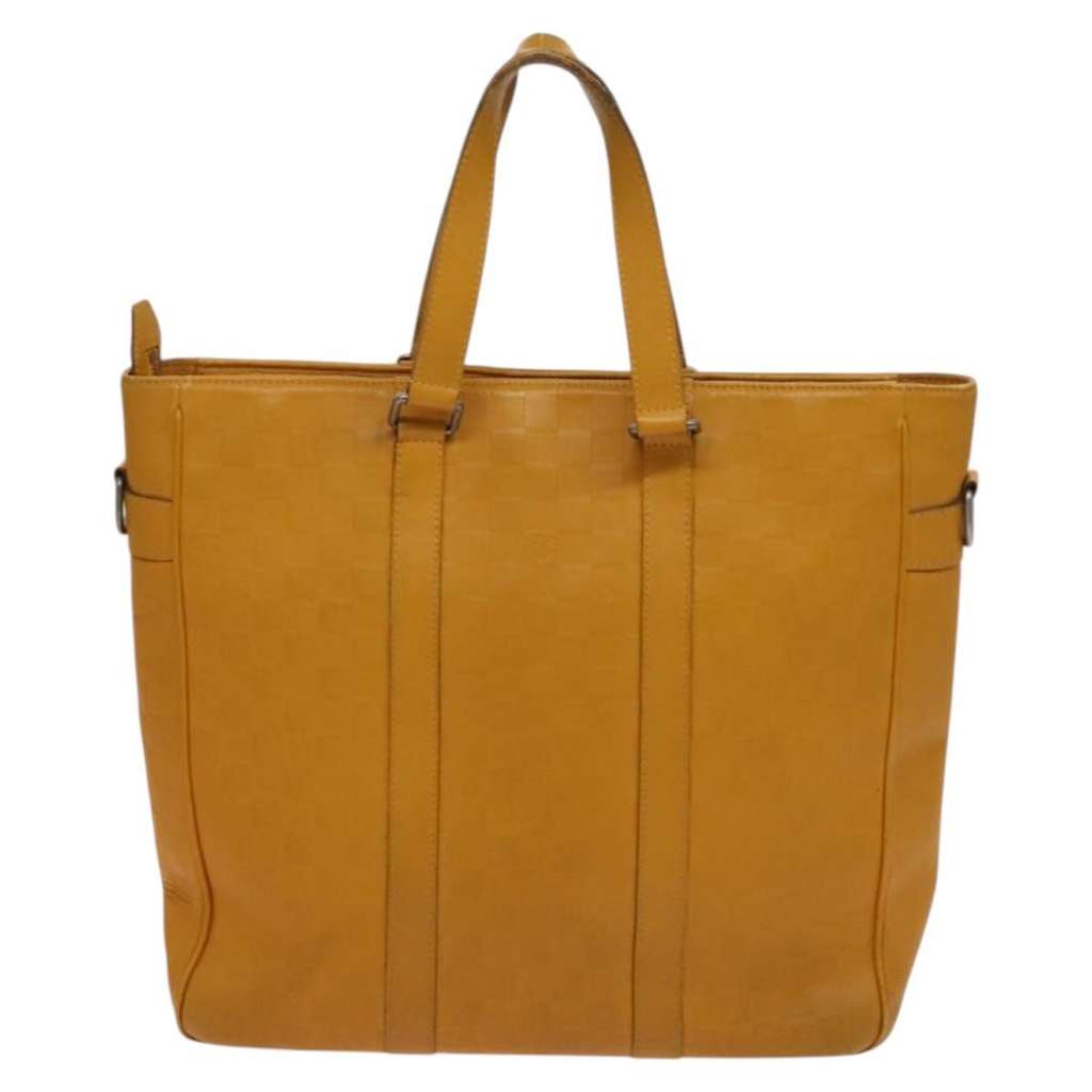 Louis Vuitton Tadao Handbag Yellow Leather Fair condition - Back View