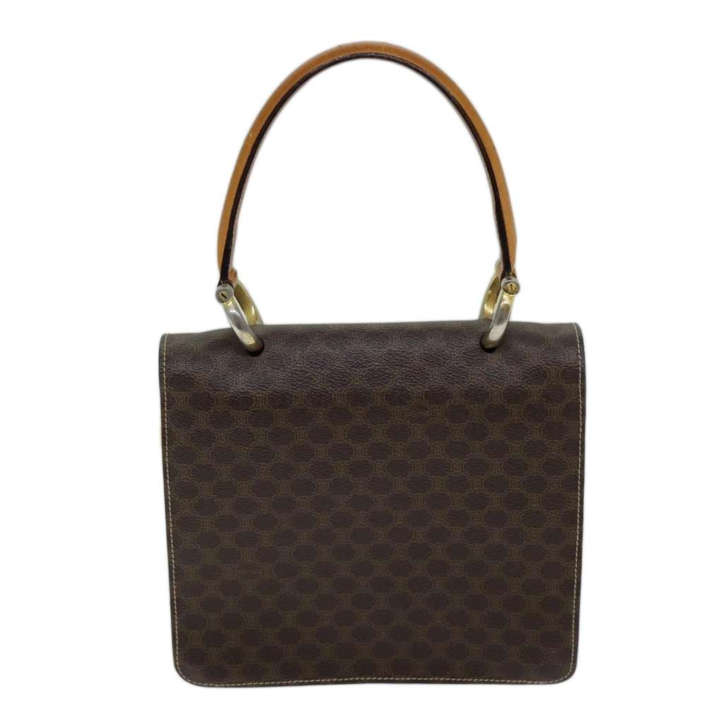 Celine Macadam Handbag Brown Canvas Good condition - Back View