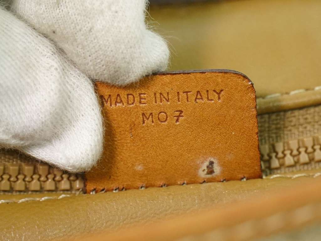 Celine Vintage Macadam Shoulder Bag Beige Canvas Good condition - Box View