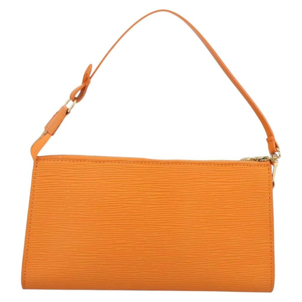 Louis Vuitton Pochette Accessoires Orange Leather Good condition - Back View