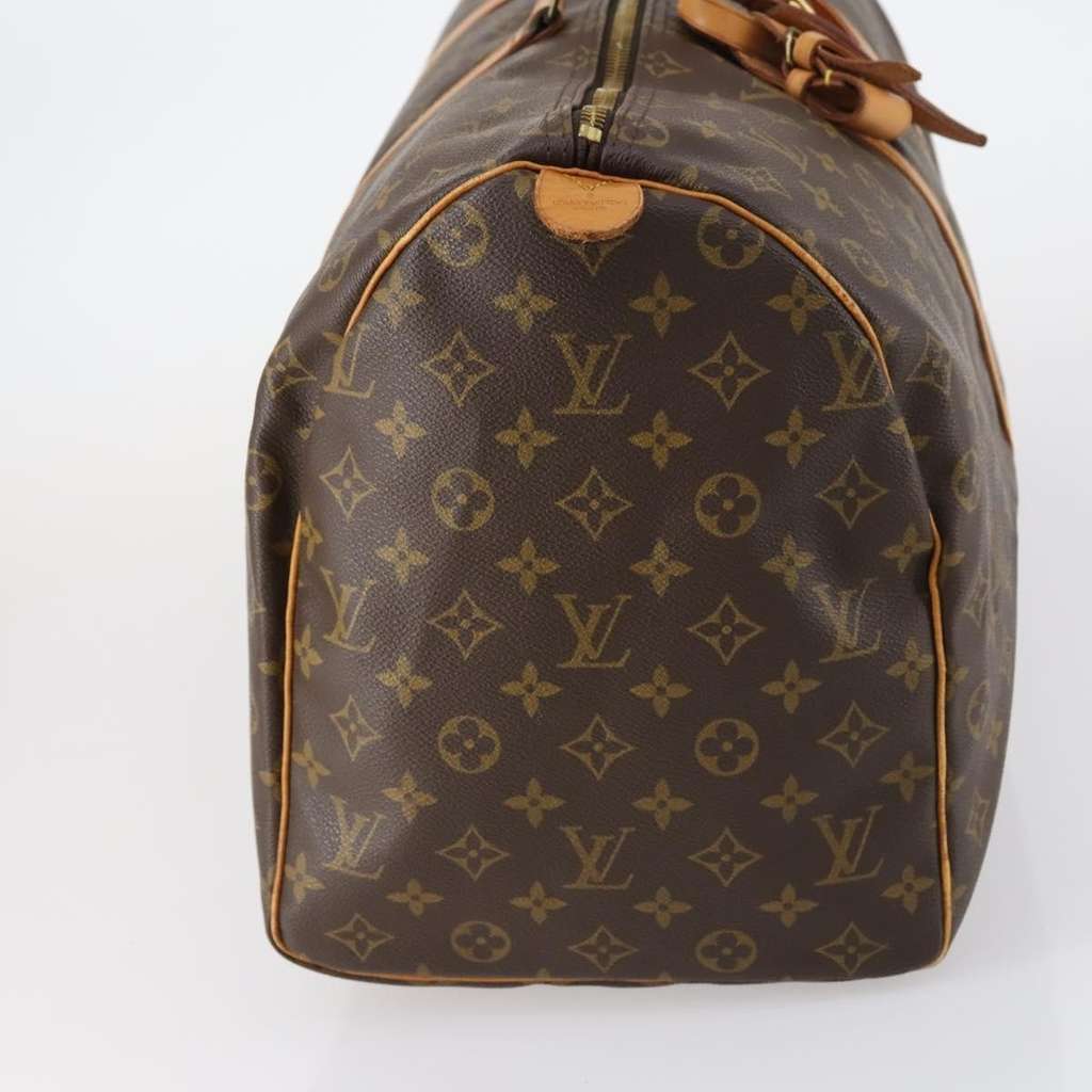 Louis Vuitton Keepall Bag Brown Canvas Fair condition - Model View