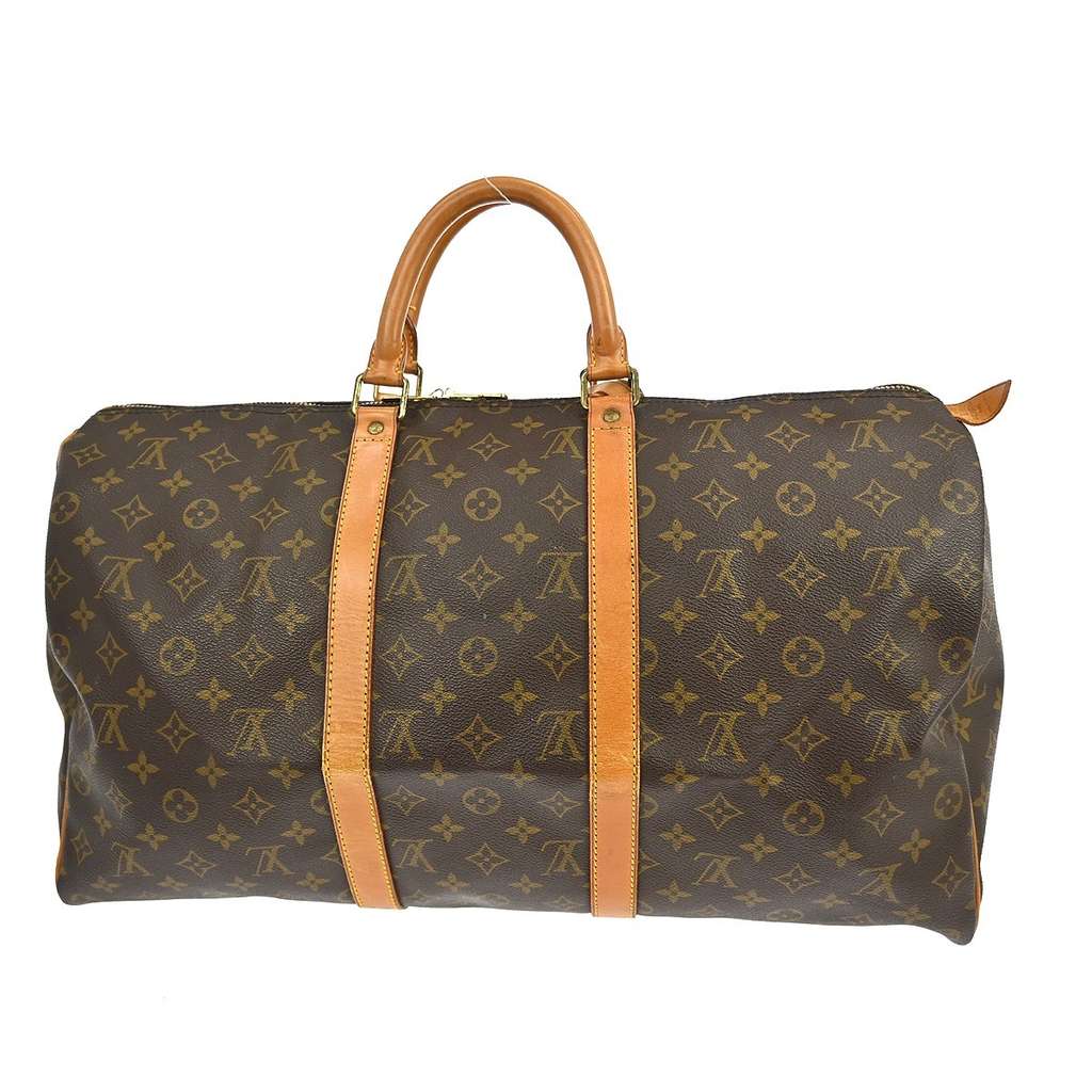 Louis Vuitton Keepall Bag Brown Canvas Fair condition - Back View