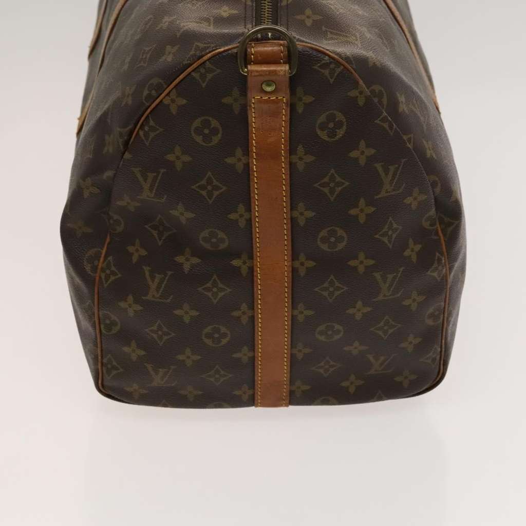 Louis Vuitton Keepall Bandouliere Bag Brown Canvas Fair condition - Model View