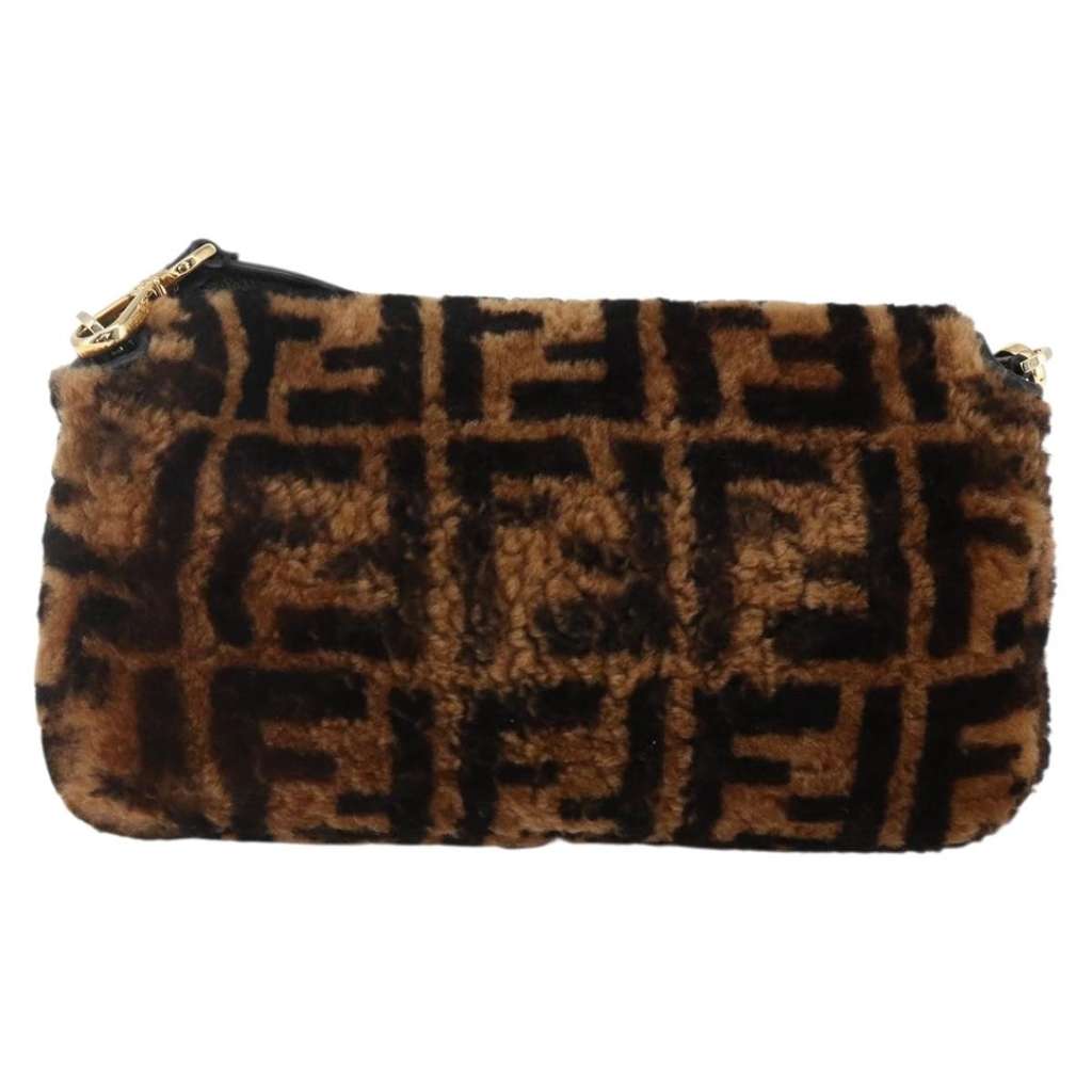 Fendi Baguette Bag Black Canvas Very good condition - Back View