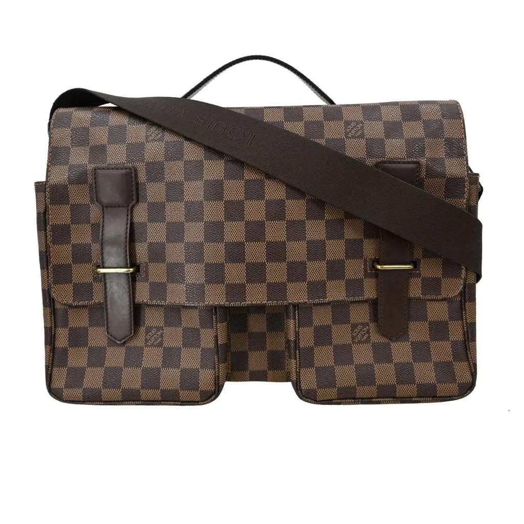 Louis Vuitton Broadway Bag Brown Canvas Good - Front View