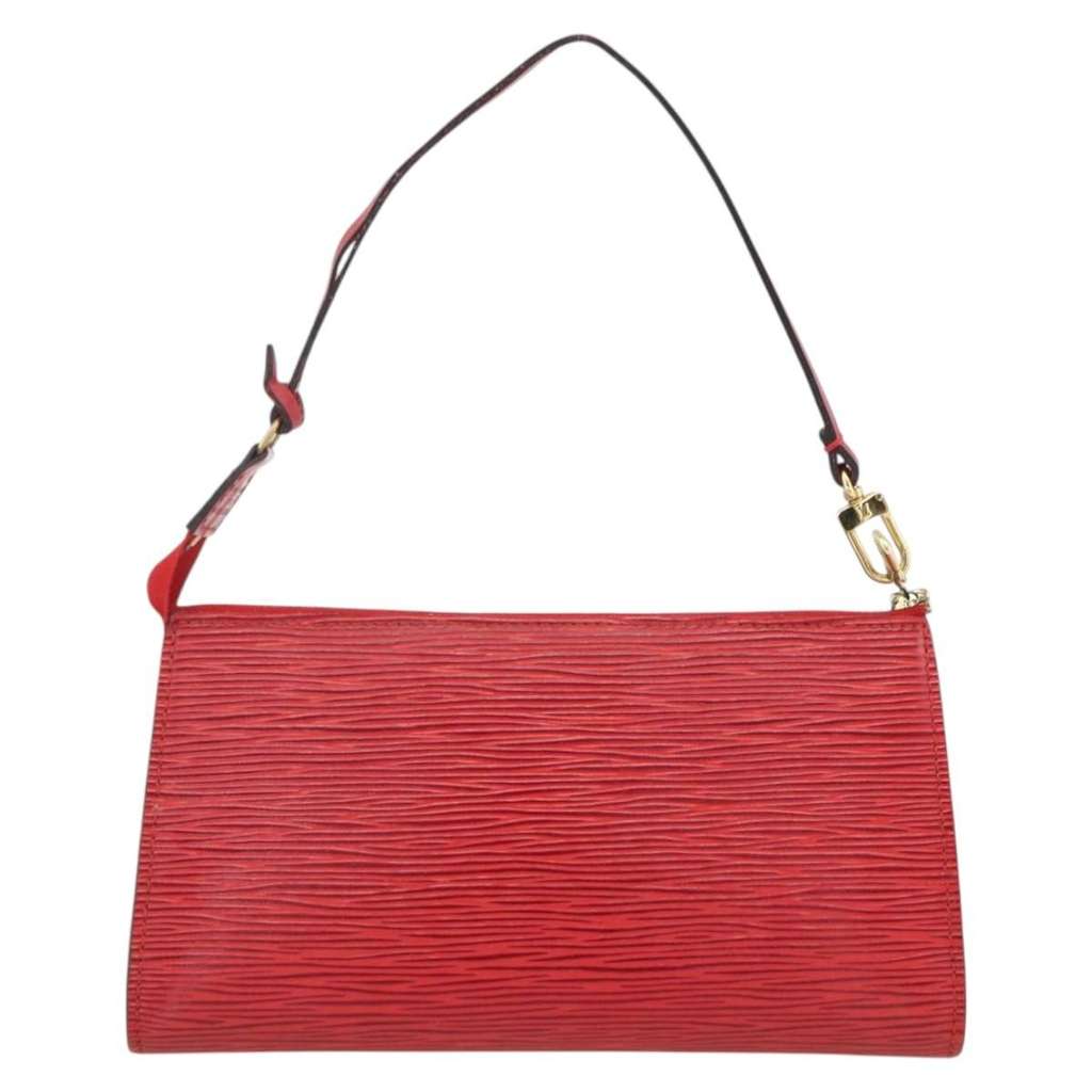 Louis Vuitton Pochette Accessoires Red Leather Good condition - Back View